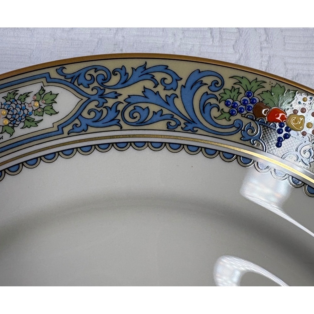 2 Lenox Autumn Presidential Collection Dinner Plates Fruit Basket 24K gold trim - Picture 7 of 7